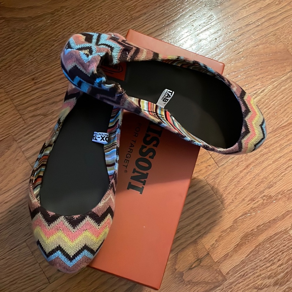 NIB Missoni for Target Signature Zigzag Flat Size 5girls’s /7 Women’s